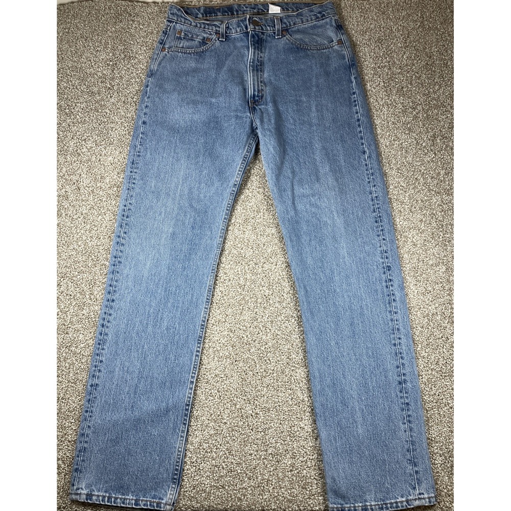Vintage USA Levis 505‎ Mens 36 X 34 Regular Fit Straight Leg Denim Jeans *Flaw*